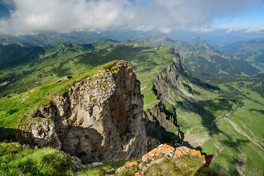 Blick vom Hohen Ifen, Hoher Ifen, Allgäuer Alpen, Walsertal, Vorarlberg, Österreich