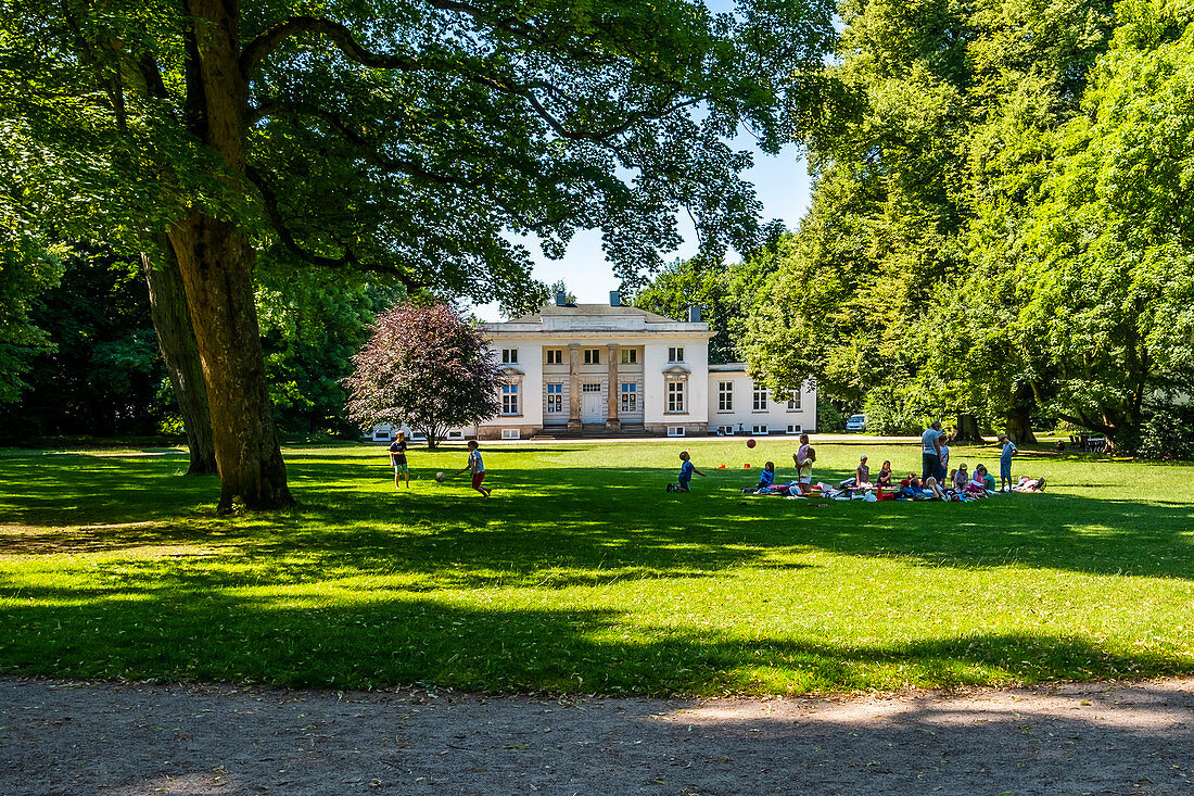 Hirschpark and the landhouse JC Godeffroy in Hamburg Blankenese, North Germany, Germany