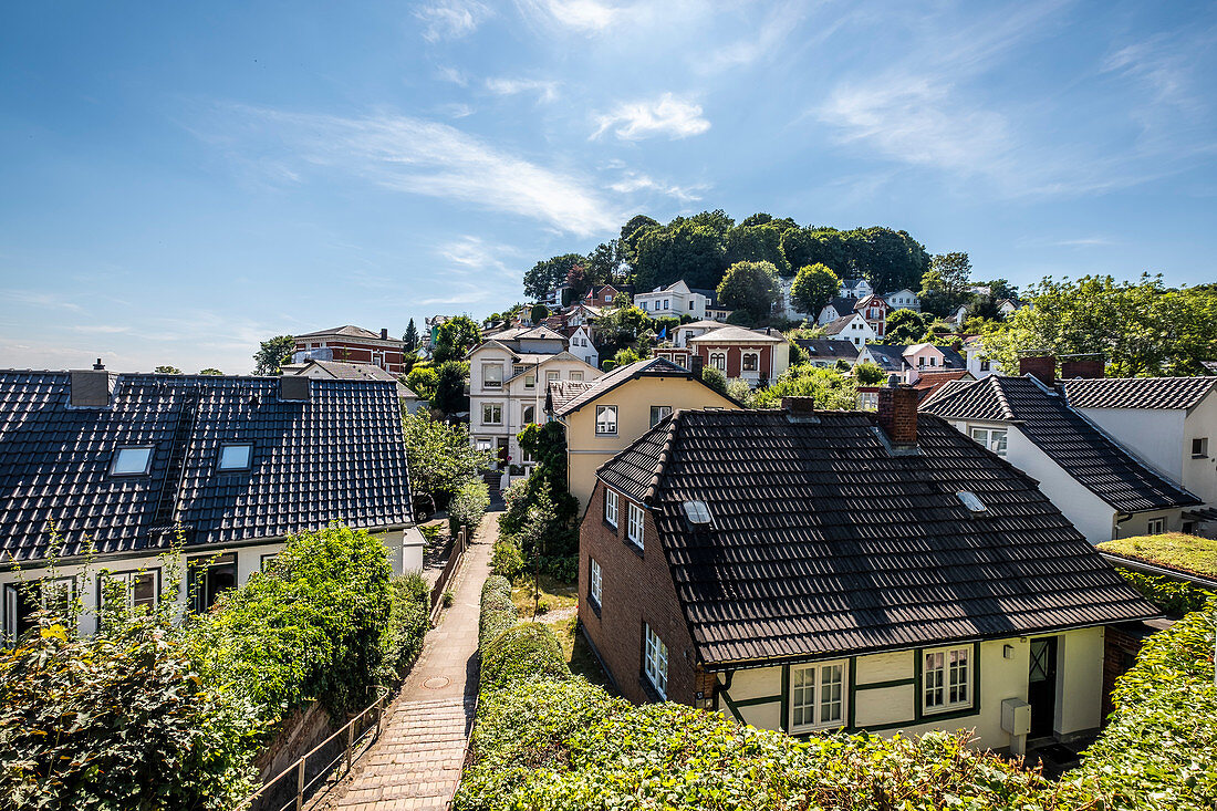 Part of Blankenese in Hamburg, North Germany, Germany