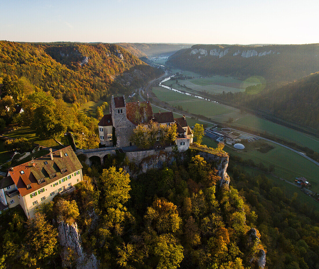 Burg Werenwag, Naturpark Obere Donau, Schwäbische Alb, Baden-Württemberg, Deutschland ,(Aufstiegsgenehmigung vorhanden)