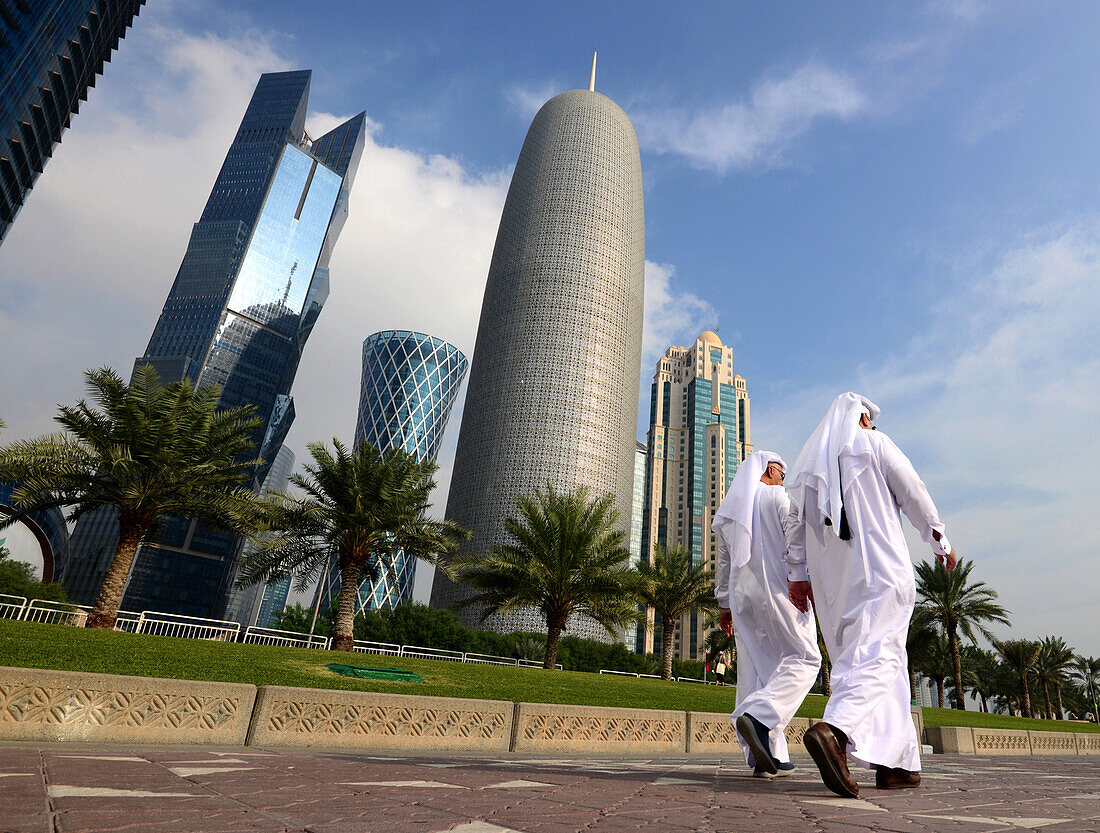 Hochhausbezirk an der nördlichen Corniche, Doha, Katar