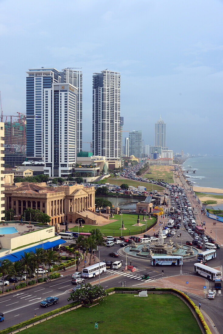 Blick über das Galle Face Green, Colombo, Westküste, Sri Lanka