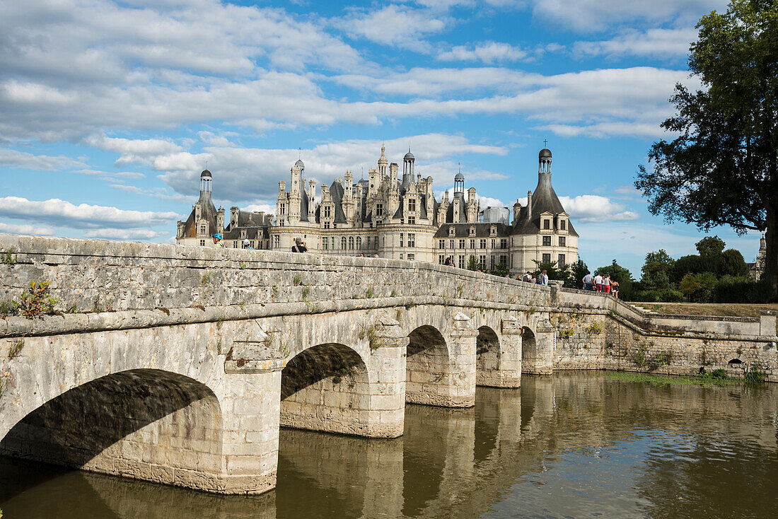 Chambord Castle, North Facade, UNESCO World Heritage Site, Chambord, Loire, Department Loire et Cher, Centre Region, France