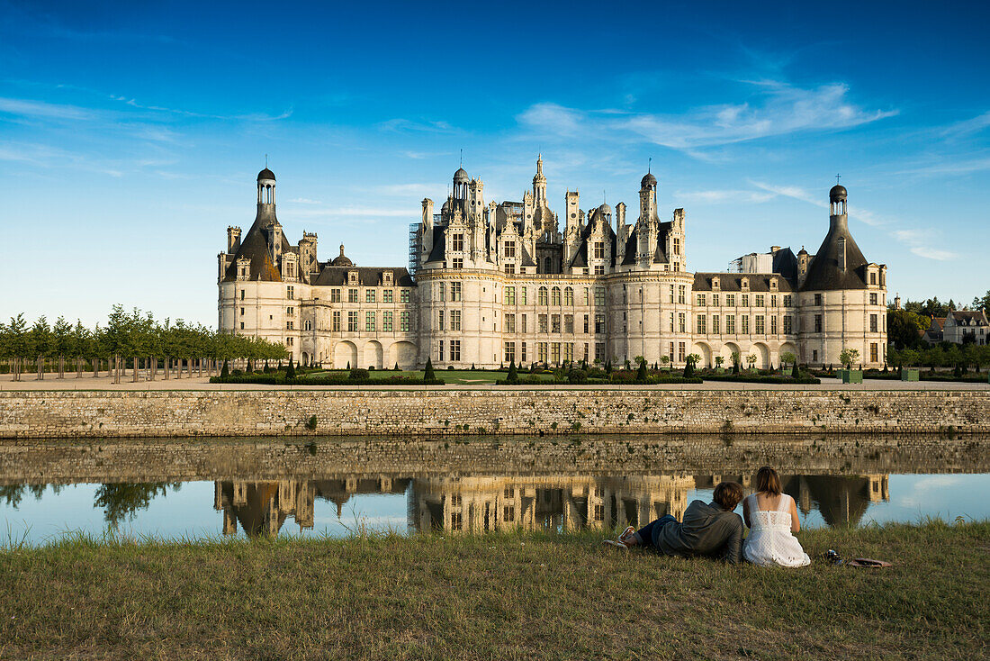 Chambord Castle, North Facade, UNESCO World Heritage Site, Chambord, Loire, Department Loire et Cher, Centre Region, France
