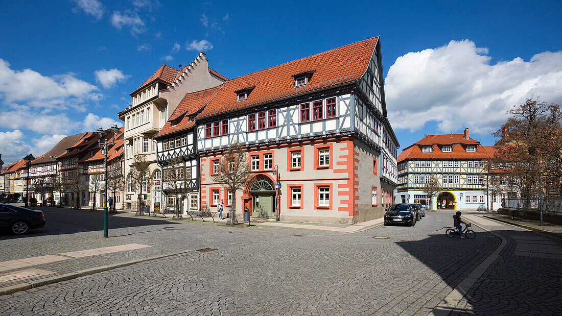 Behind Marktkirche, Jüdengasse, Bad Langensalza, Thuringia, Germany, Europe