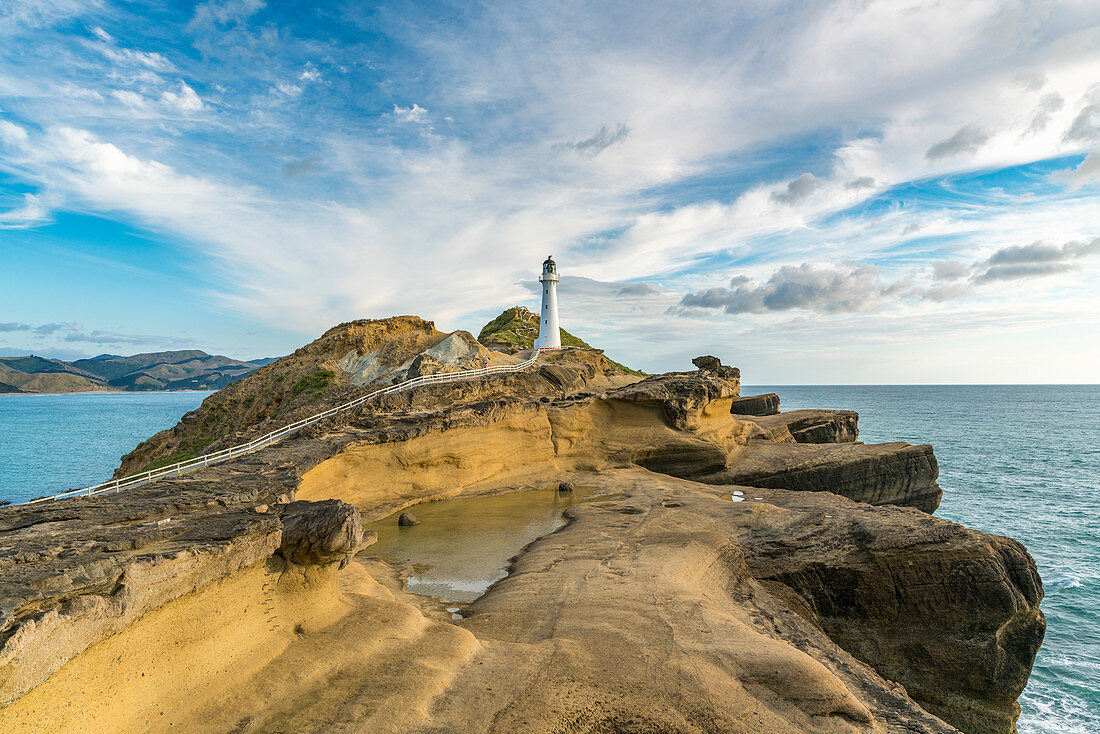 Leuchtturm Castlepoint, Region Wairarapa, Nordinsel, Neuseeland