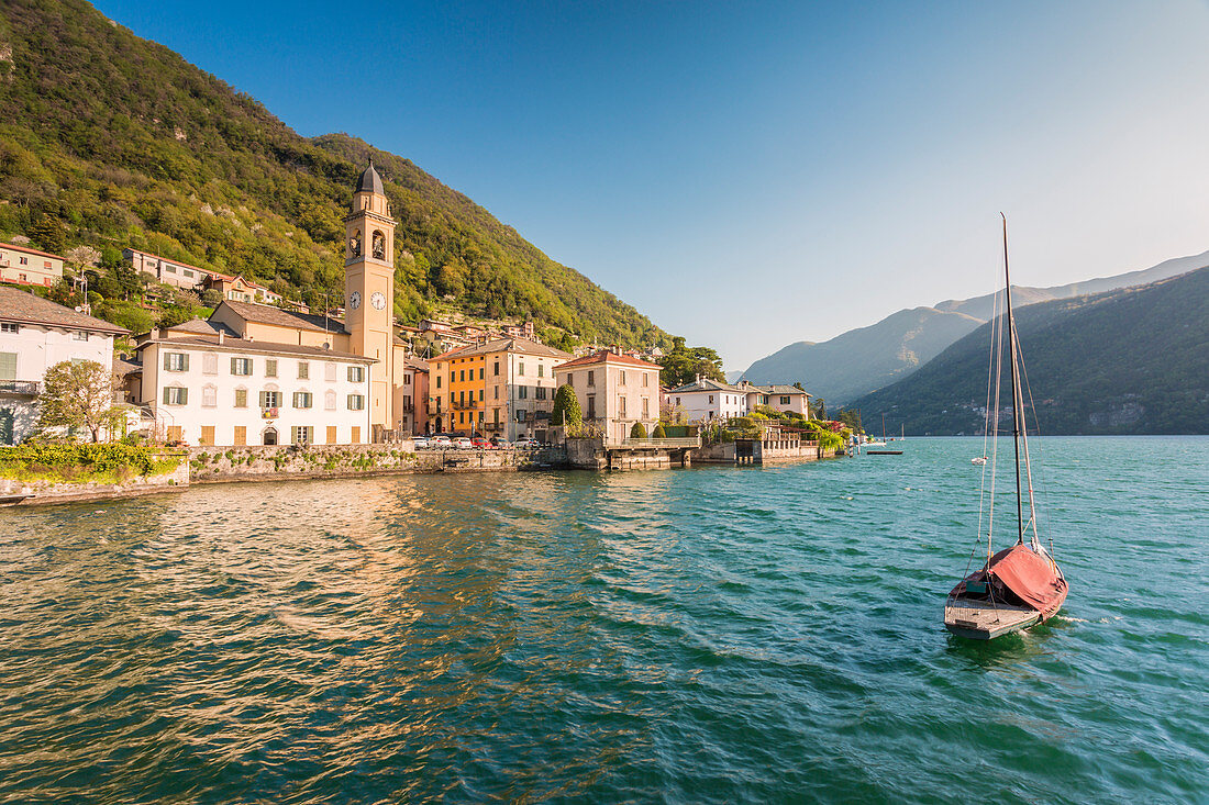 Der Ort Laglio am Ufer des Comer Sees, Provinz Como, Lombardei, Italien