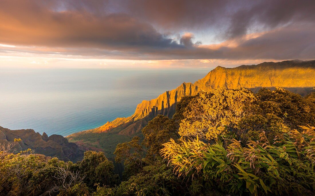 Na Pali coast, Kauai island, Hawaii, USA