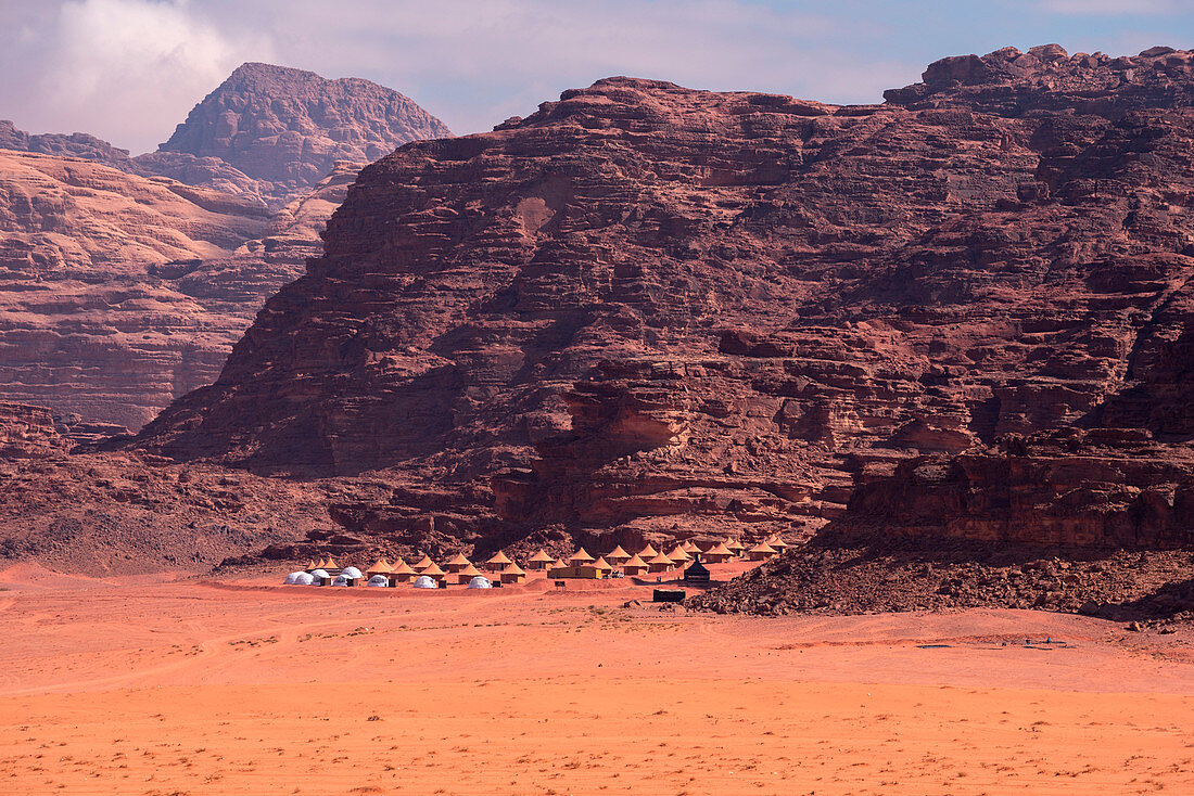 Ein Lager in der Wadi-Rumwüste, Süd-Jordanien, Mittlerer Osten, Asien