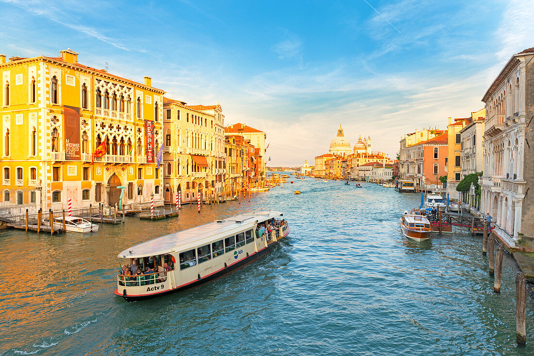 Typisches Transportboot in Venedig, Italien, Venetien,