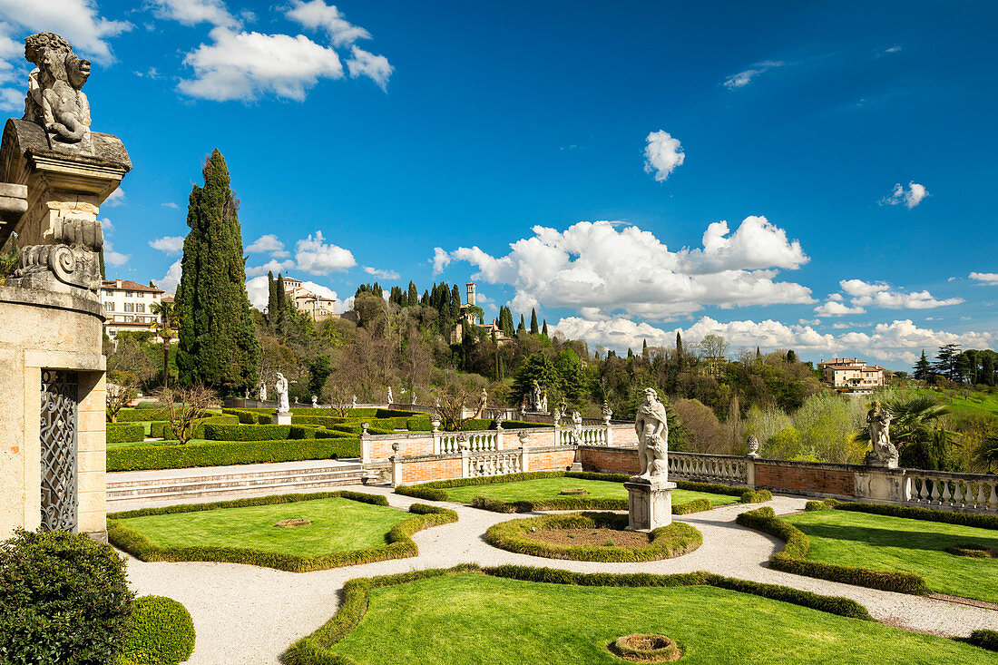 Der Garten des Villa de Mattia, Asolo, Venetien, Italien, Europa