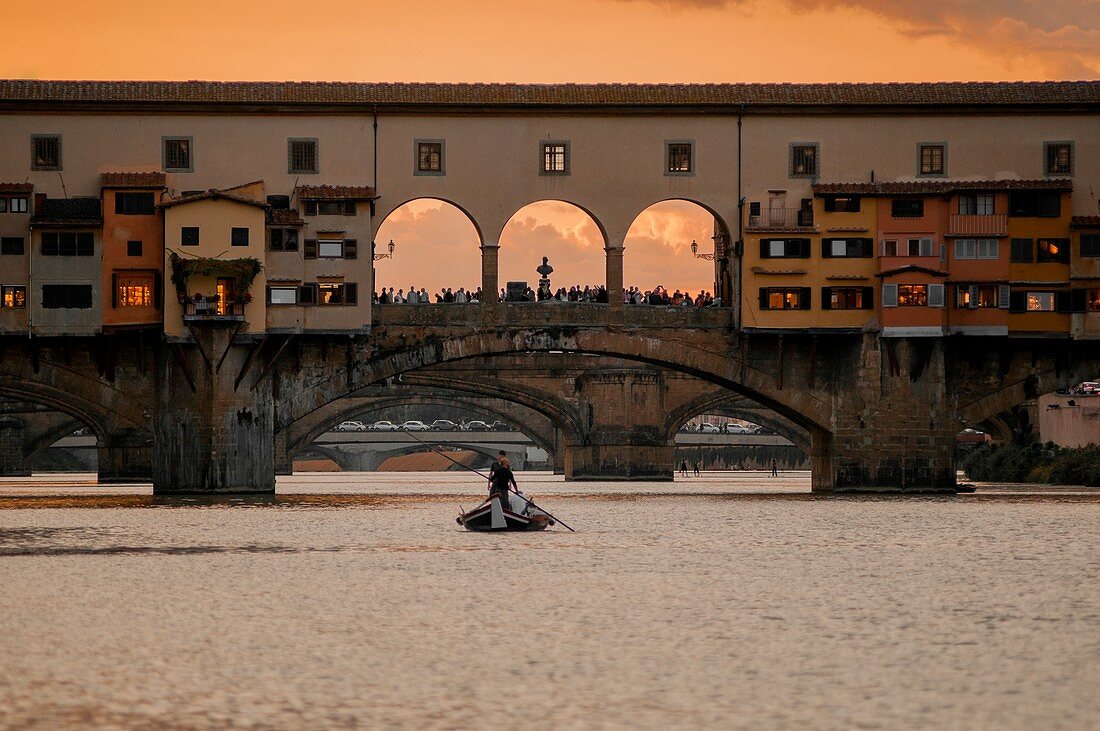 Die alte Brücke 'Ponte Vecchio', Florenz, Toskana, Italien