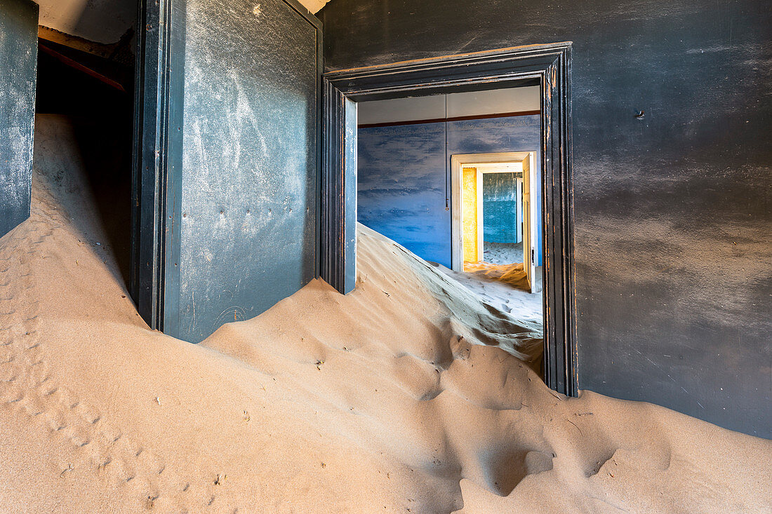 The inside of an abandoned building, Kolmanskop,Luderitz,Namibia,Africa