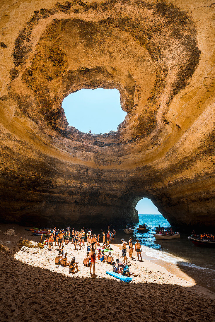 Benagil-Höhlen, Bezirk Lagoa, Faro, Algarve, Portugal