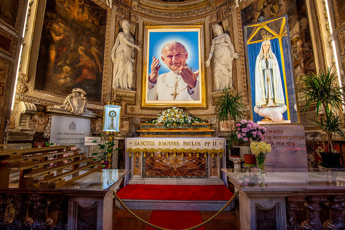 Dem Papst Johannes Paul II. gewidmete Kapelle in der Kirche des Heiligen Geistes , Rom, Italien, Europa
