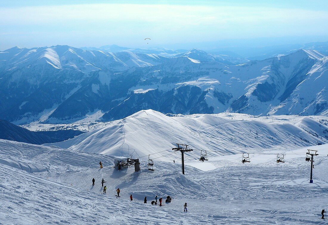 Skigebiet Gudauri, an der Heerstraße im Grossen Kaukasus, Georgien