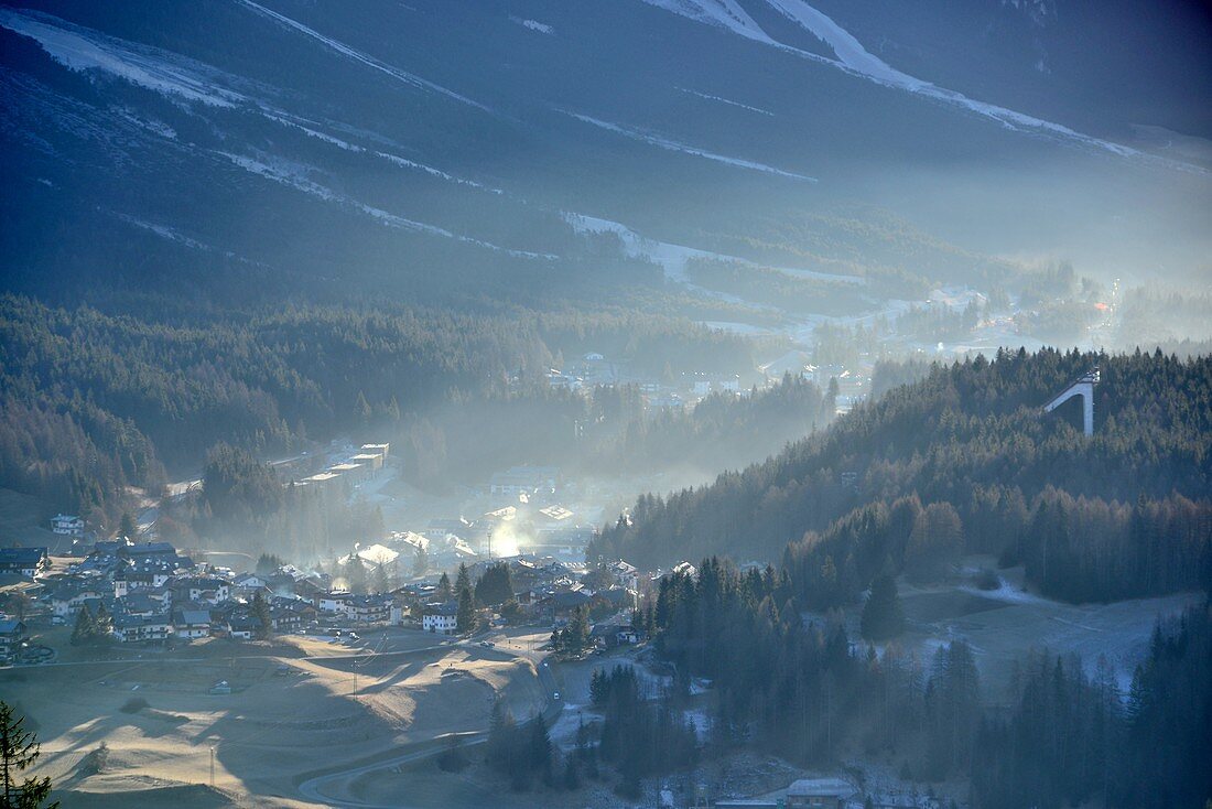 Bei Cortina d´Ampezzo, Winter im Veneto, Italien