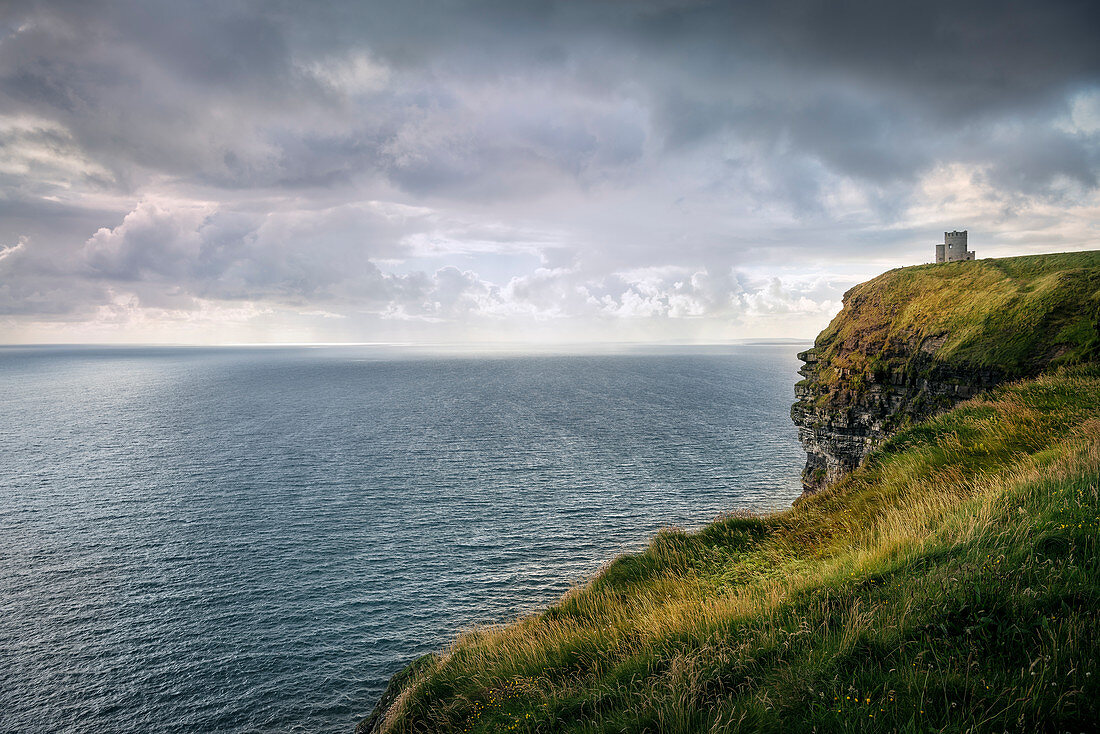 View at O´Briens Tower atop Cliffs of Moher, County Clare, Wild Atlantic Way, Ireland, Europe