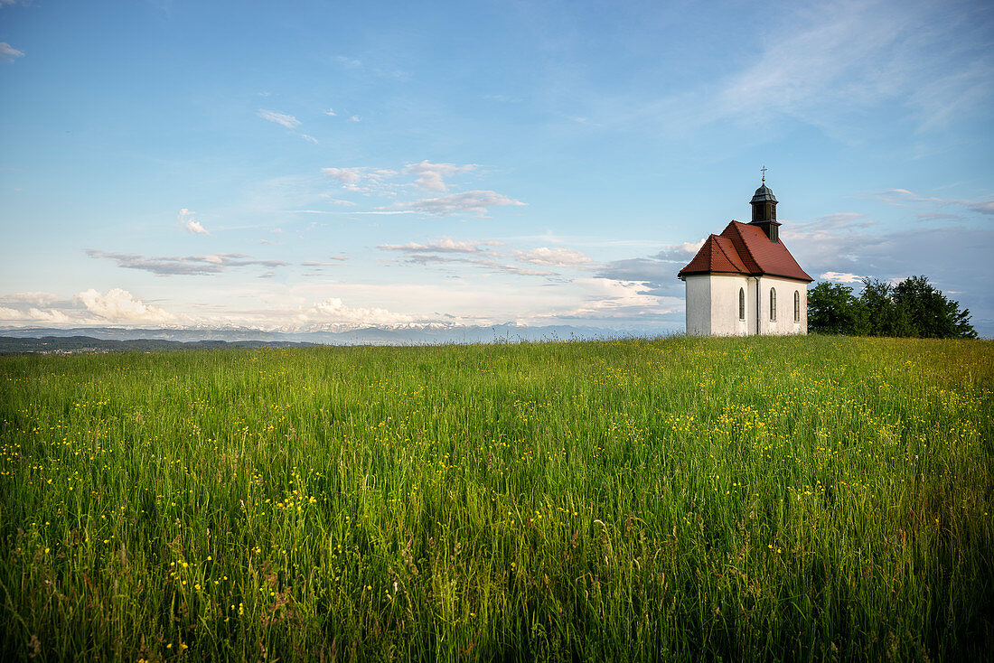 Haldenberg chapek in Ailingen next to Friedrichshafen, Lake Constance District, Baden-Wuerttemberg, Germany