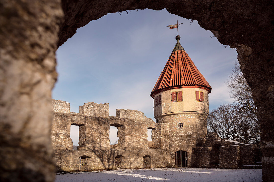 Honberg Castle in Tuttlingen, Swabian Alb, Danube River, Baden-Wuerttemberg, Germany