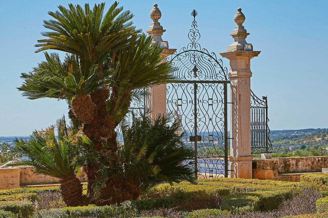 Terrasse Patamar da Casa do Presépio, Brunnen, Palácio de Estói, Pousada, Estói, Distrikt Faro, Region Algarve, Portugal, Europa