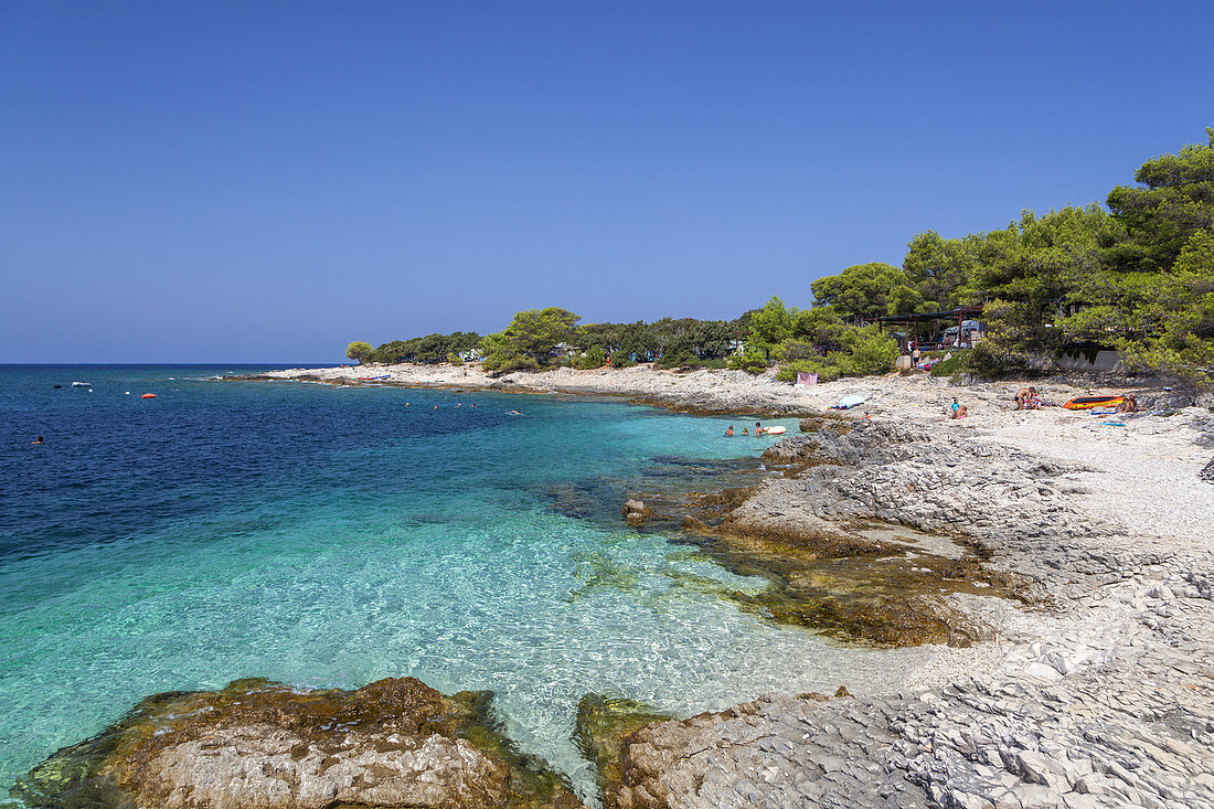 Strand auf der Insel Dugi Otok, Veli Rat, Zadar, Norddalmatien, Dalmatien, Kroatien, Südeuropa, Europa