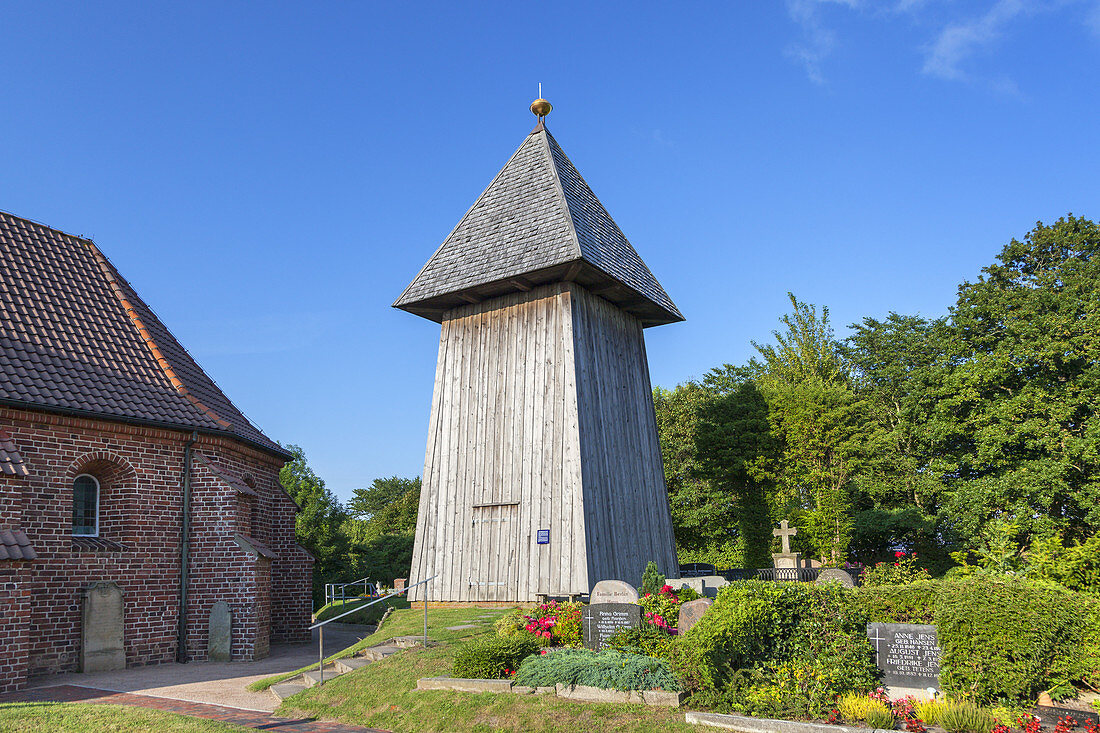 Church St. Peter in St. Peter-Ording, peninsula Eiderstedt, North Frisia, Schleswig-Holstein, Northern Germany, Germany, Europe