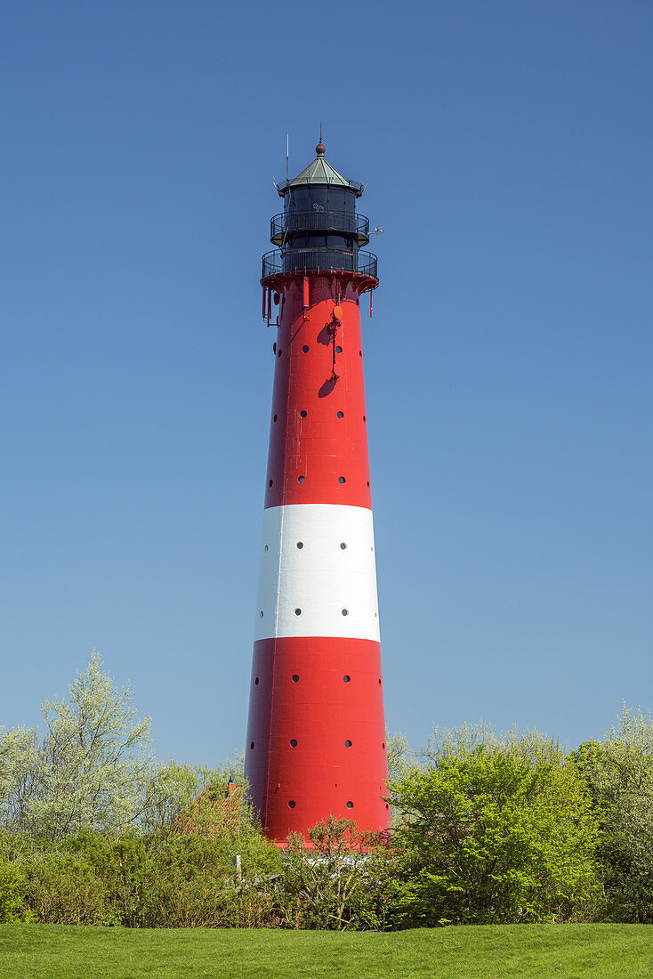 Lighthouse on the North Frisian Island Pellworm, North Sea, Schleswig-Holstein, Northern Germany, Germany, Europe