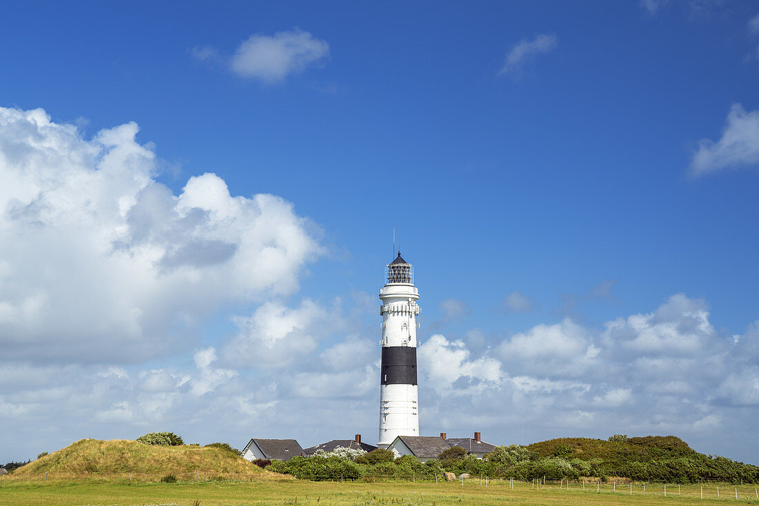 Leuchtturm Rote Kliff in Kampen, Insel Sylt, Nordfriesland, Schleswig-Holstein, Norddeutschland, Deutschland, Europa