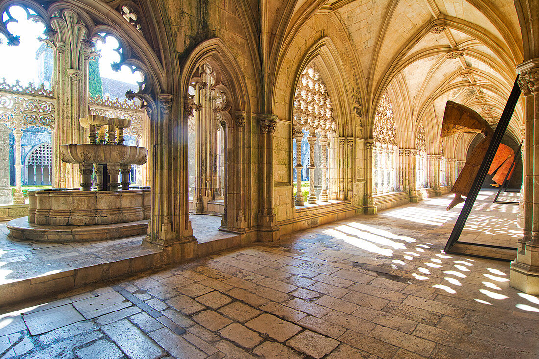 Royal Cloister in Dominican Monastery Santa Maria da Vitoria in Batalha, Estremadura, Central Portugal, Portugal