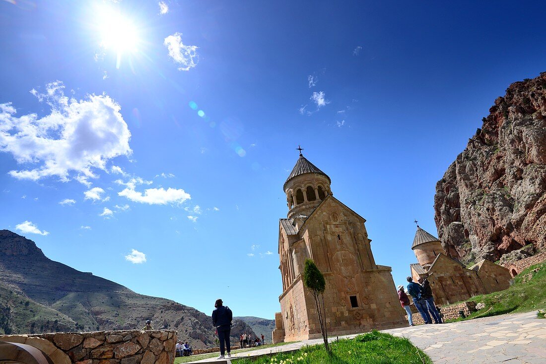 Noravank early Christian monastery in archaic landscape, Armenia, Asia