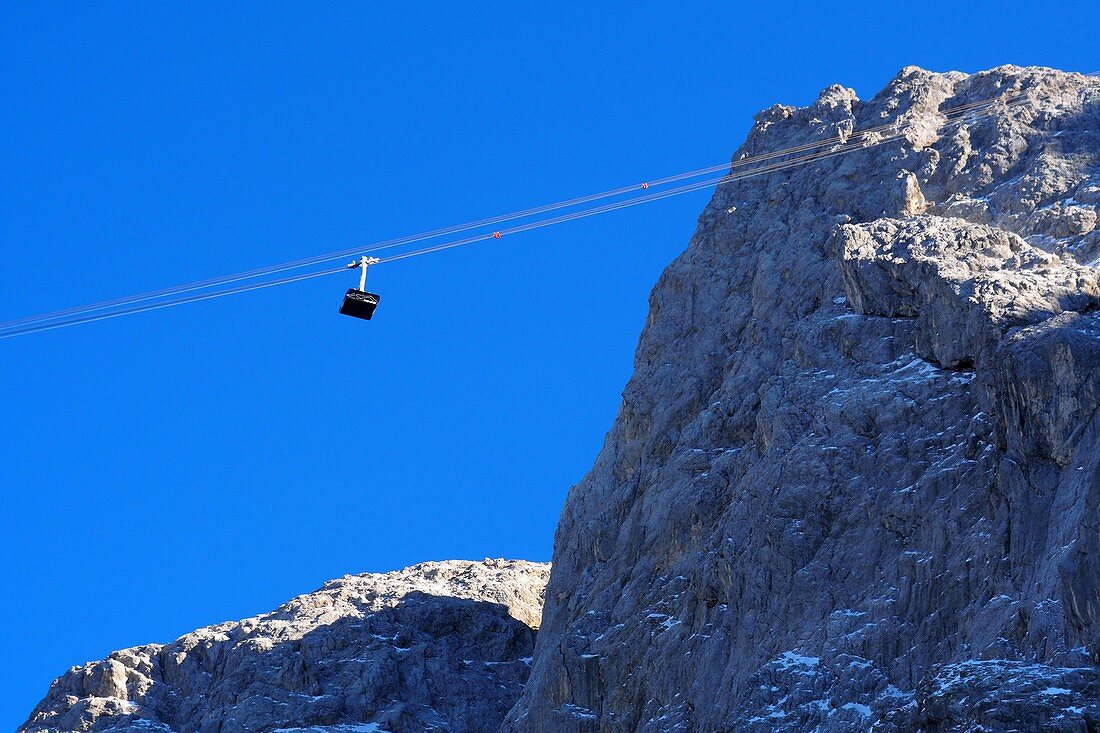 New cable car on the Zugspitze, Garmisch-Partenkirchen, Bavaria, Germany