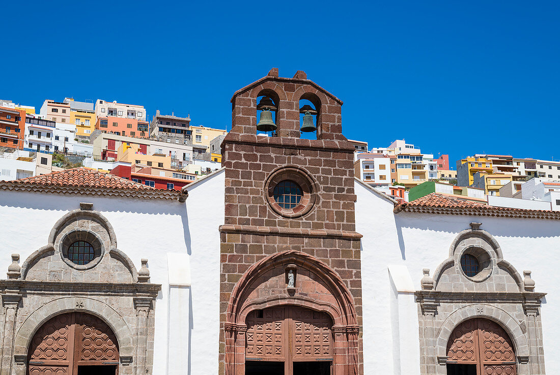 The church Iglesia de la Asunción in the old town of the capital, San Sebastián de La Gomera, La Gomera, Canary Islands, Spain