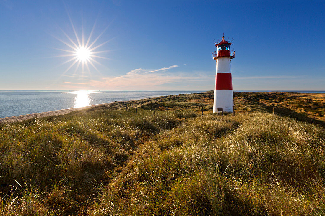 Leuchtturm am Ellenbogen, Sylt, Nordsee, Schleswig-Holstein, Deutschland