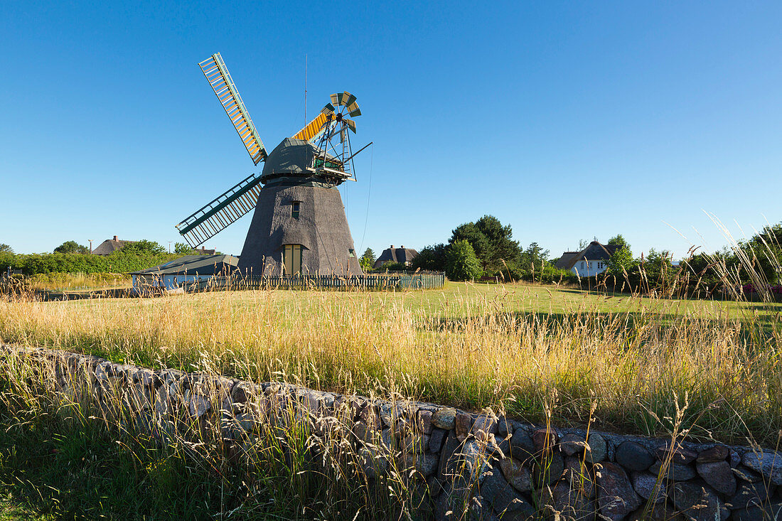 Windmill, Amrum, North Sea, Schleswig-Holstein, Germany