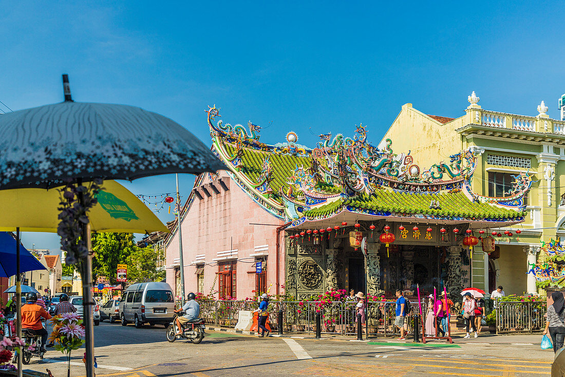 Choo Chay Keong Temple in George Town, UNESCO World Heritage Site, Penang Island, Malaysia, Southeast Asia, Asia