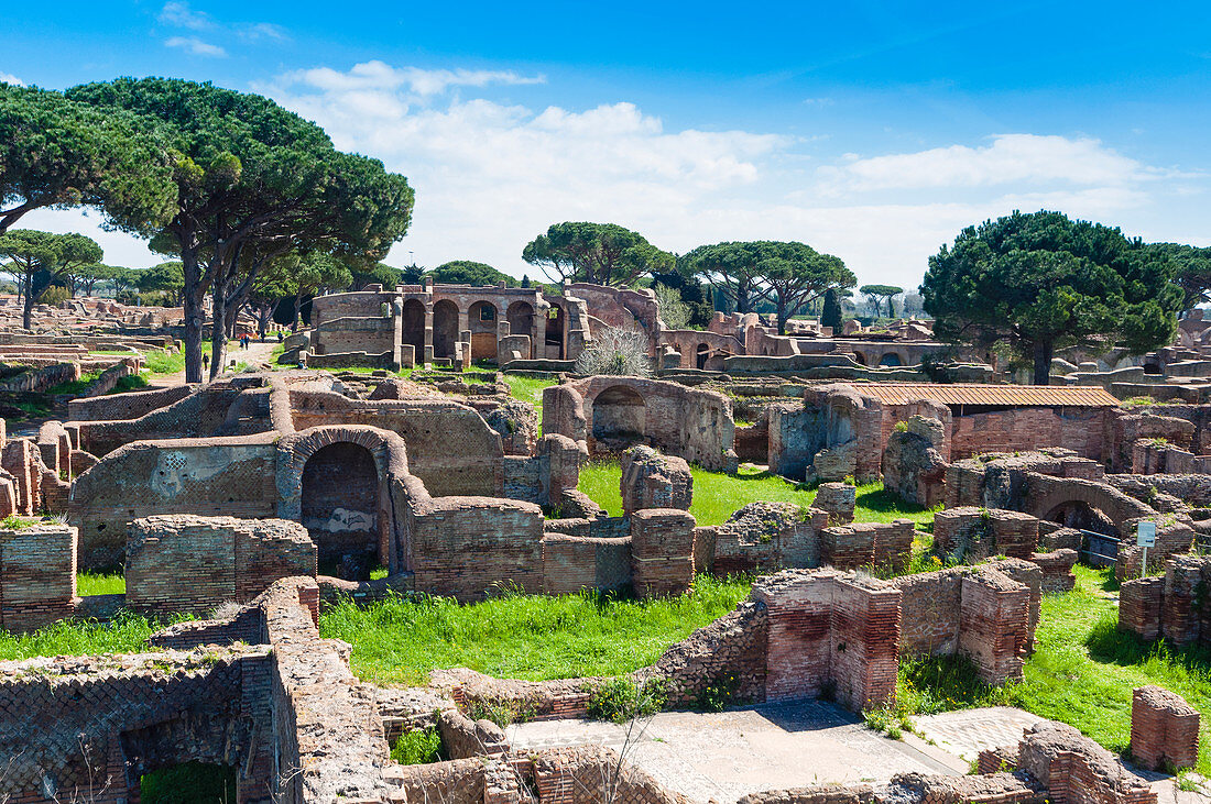 Block von Bacchus und von Arianna, archäologische Ausgrabungsstäte Ostia Antica, Provinz Ostia, Rom, Latium, Italien, Europa