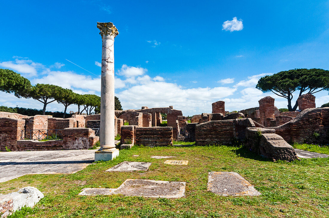 Terme del Mitra, Ostia Antica archaeological site, Ostia, Rome province, Lazio, Italy, Europe