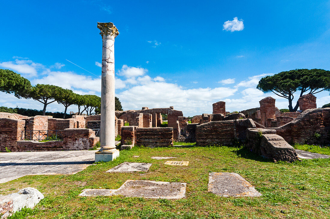 Terme del Mitra, archäologische Ausgrabungstätte Ostia Antica, Provinz Ostia, Rom, Latium, Italien, Europa
