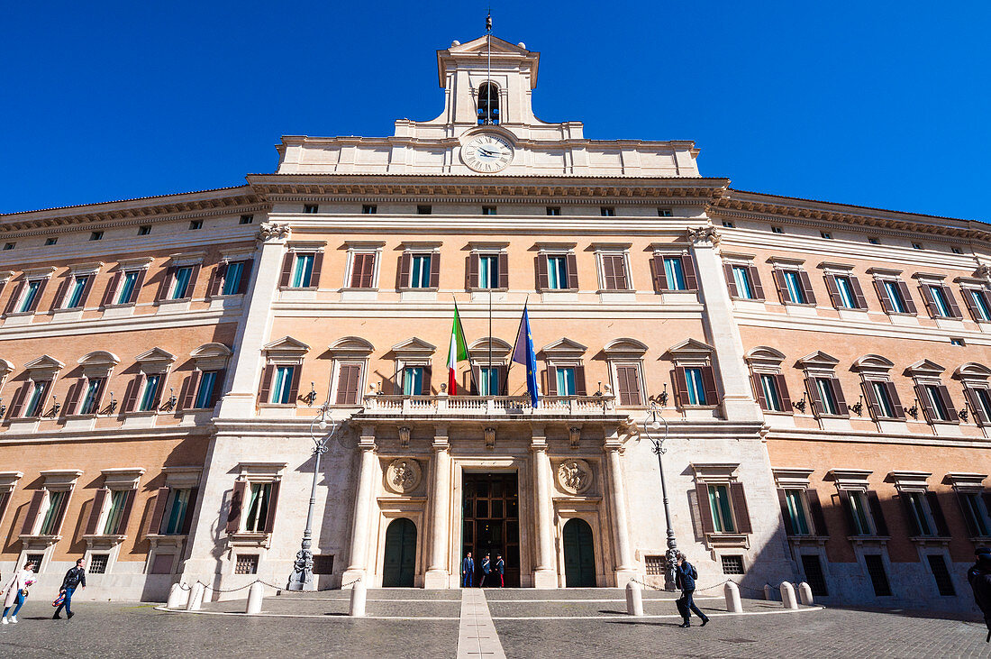 Monte Citorio Palace (Palazzo Montecitorio) Sitz der italienischen Abgeordnetenkammer, Rom, Latium, Italien, Europa