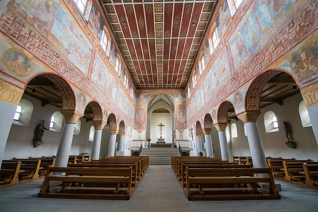 St. Georg Kirche, Reichenau-Oberzell, Insel Reichenau, UNESCO Weltkulturerbe, Bodensee, Baden-Württemberg, Deutschland, Europa