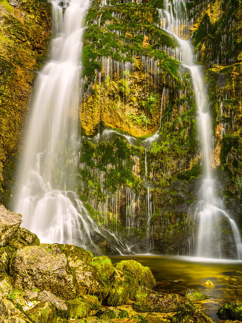 Waterfall in the Wasserlochklamm at Palfau, Styria, Austria