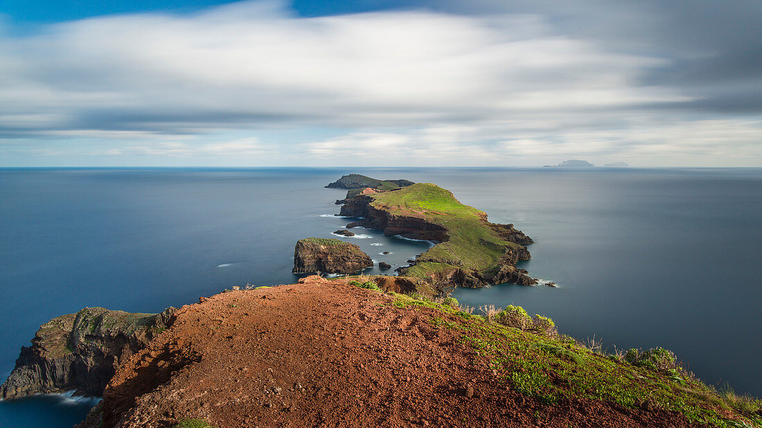 Ponta de Sao Lourenco peninsula with lighthouse, Madeira, Portugal