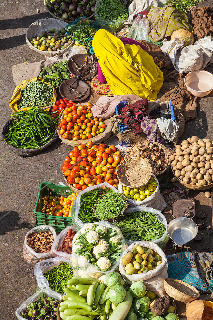 Markt, Pushkar, Rajasthan, Indien, Asien