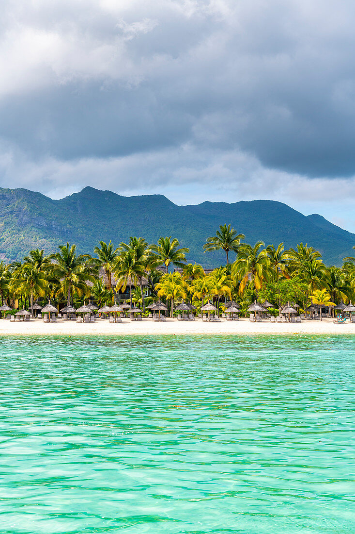 The beach of the Beachcomber Paradis Hotel, Le Morne Brabant Peninsula, Black River (Riviere Noire), Mauritius