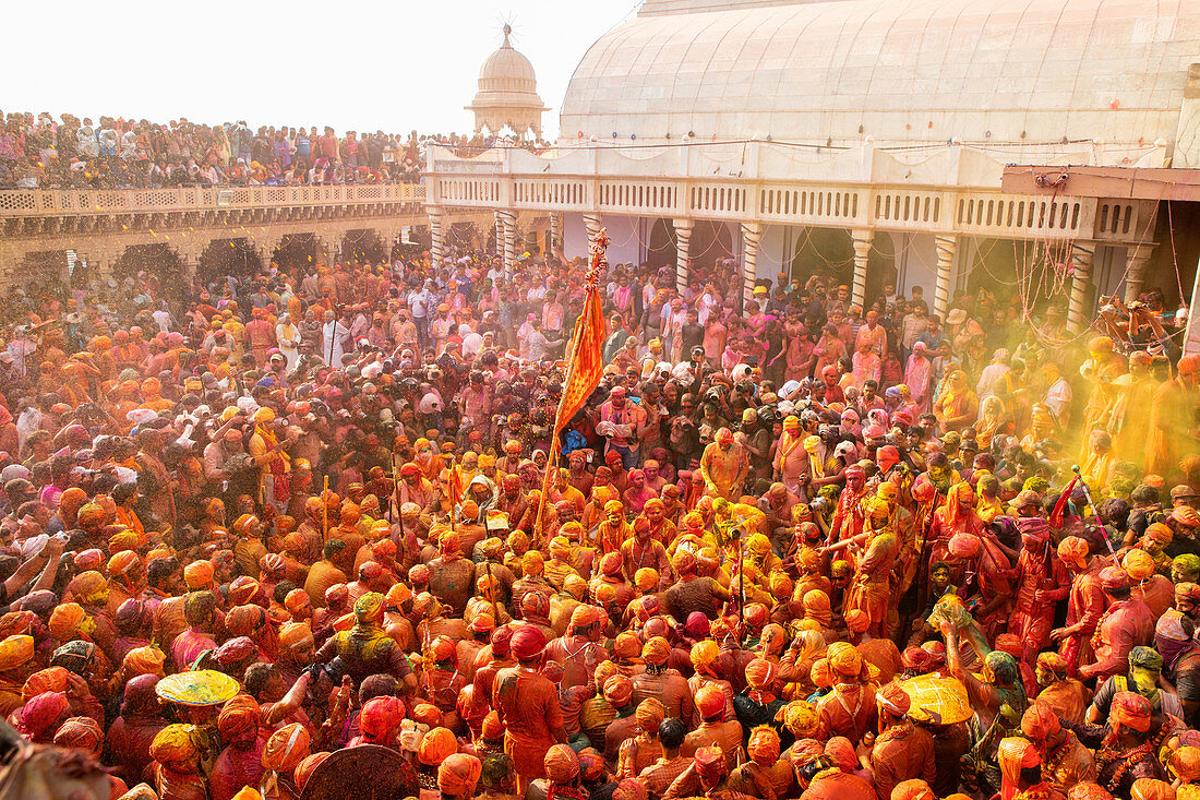 Lathmar Holi Festival, Mathura, Uttar Pradesh, Indien, Asien