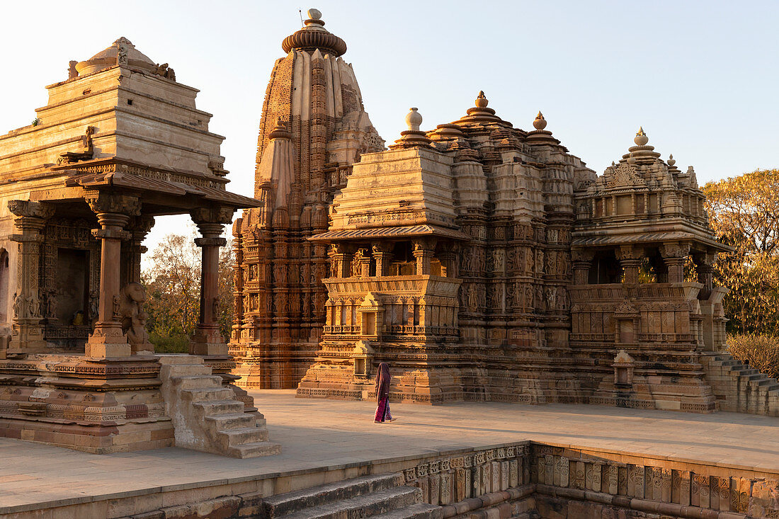 Asien, Indien, Madhya Pradesh, Chhatarpur Bezirk. Kajuraho Denkmalgruppe