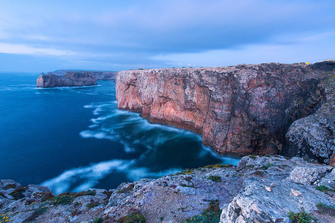 Leuchtturm bei Cabo De Sao Vicente, Atlantik, Sagres, Algarve, Portugal, Europa