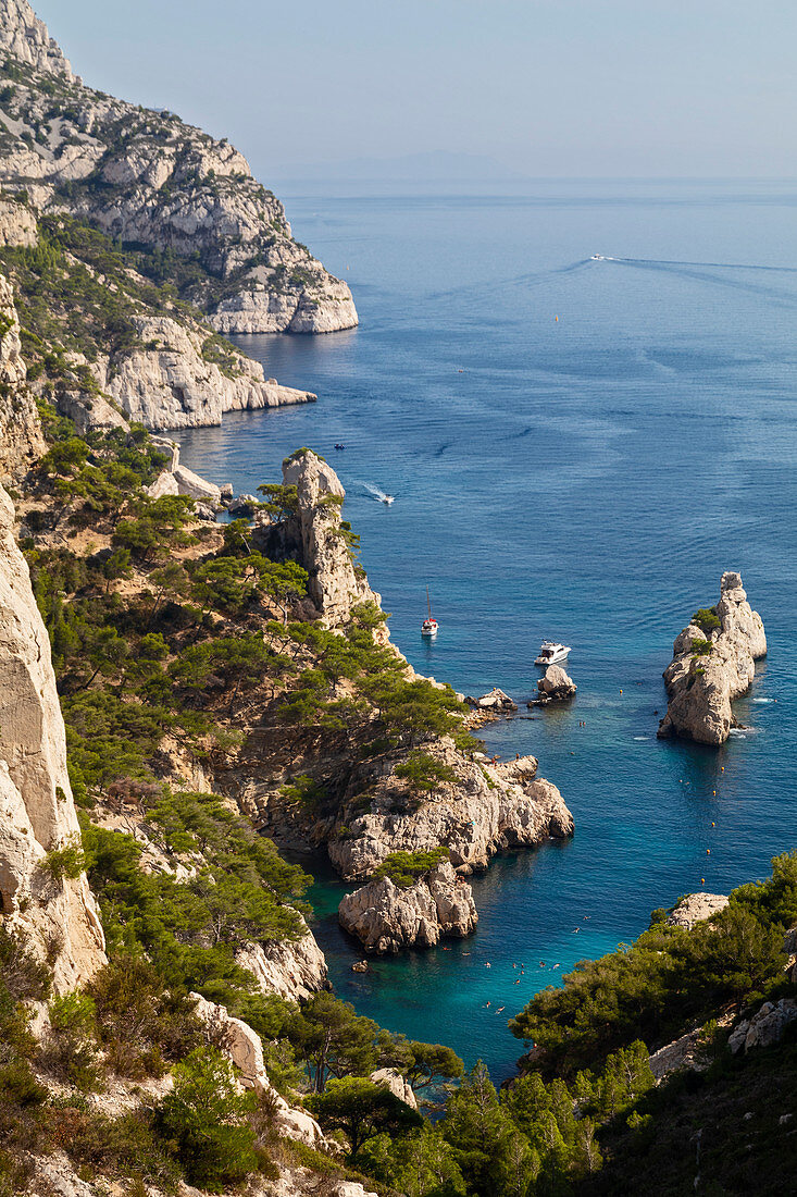 Marseille, Cassis, Provence, France, Europe. Landscapes of the Calanques,Calanque du Sugiton