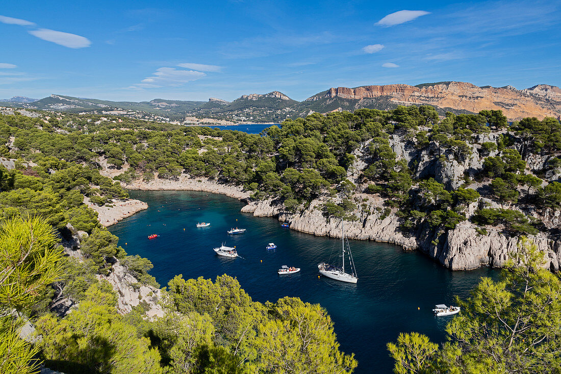 Marseille, Cassis, Provence, France, Europe. Landscapes of the Calanques,Calanque de Port-Pin
